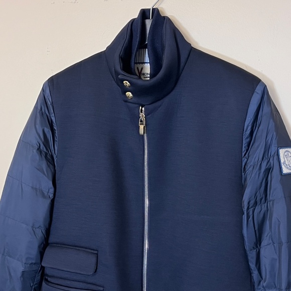 Moncler Gamme Bleu Down Wool Classe 1 Full Zip Jacket - Men's Size 0 / XS - Picture 4 of 16